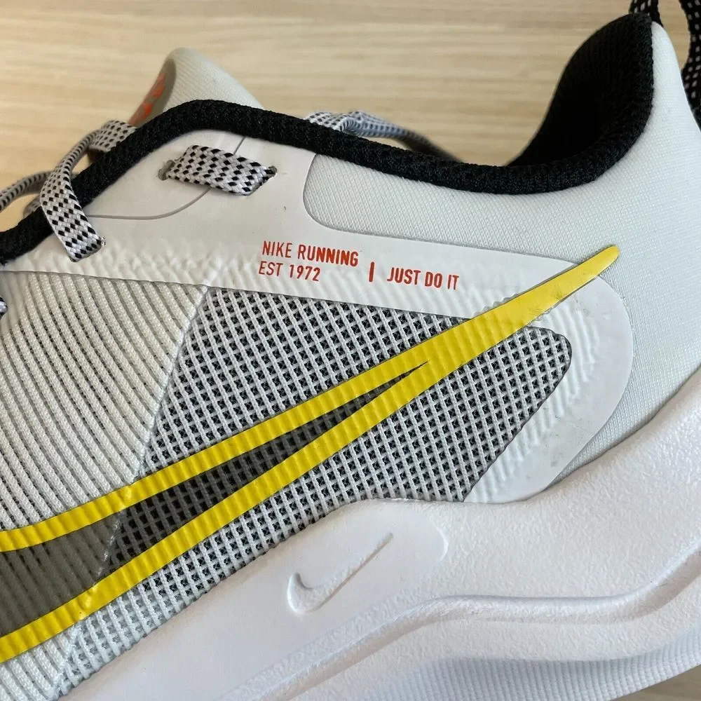Nike Downshifter 12 Women's Road Running Shoes White‎ Yellow DM0937-102 9.5